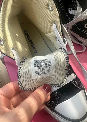 Siyah Beyaz Bağcıklı Kız Çocuk Spor Ayakkabı - Görsel 3