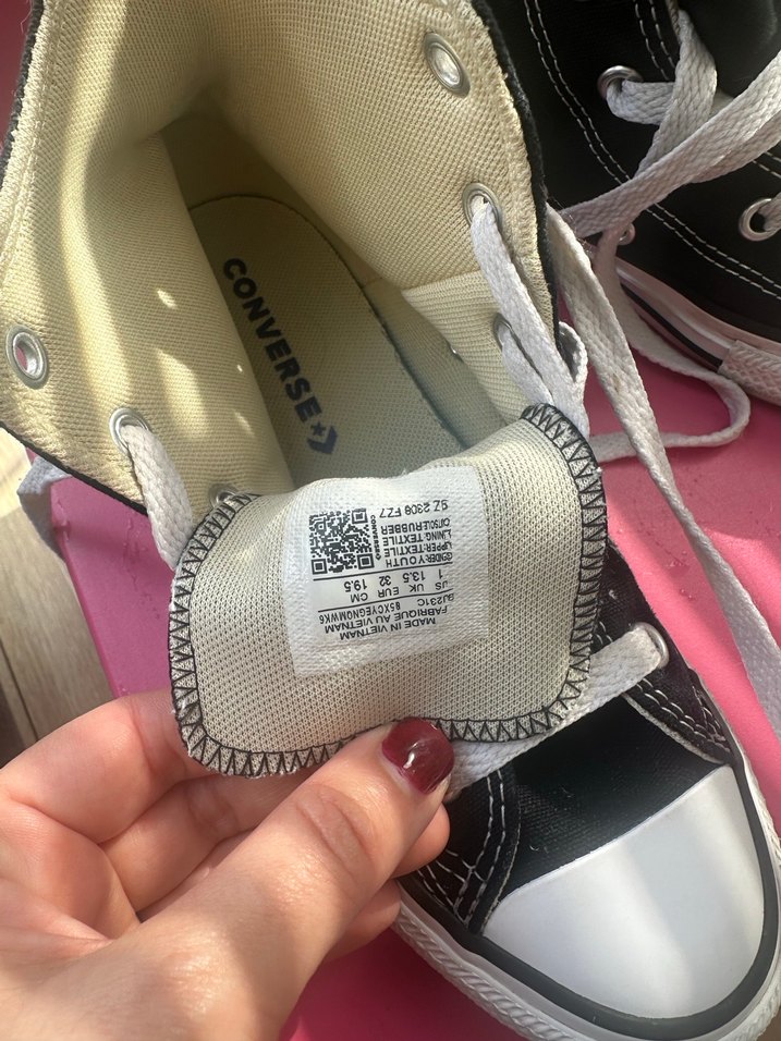 Siyah Beyaz Bağcıklı Kız Çocuk Spor Ayakkabı - Görsel 3