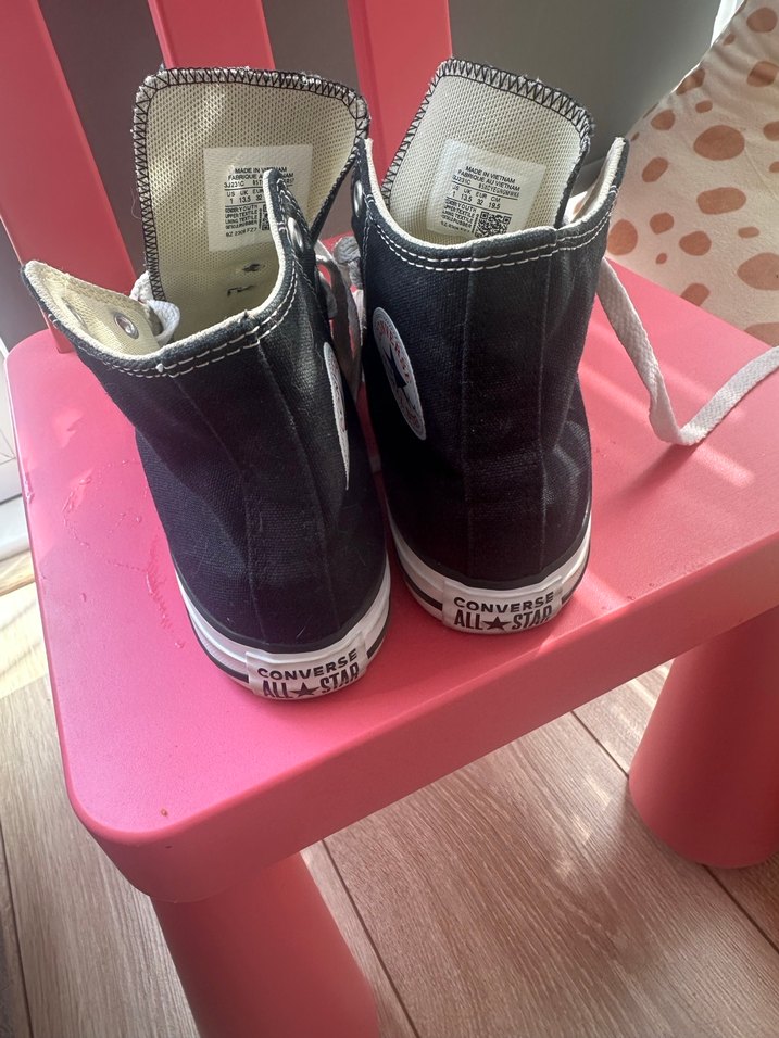 Siyah Beyaz Bağcıklı Kız Çocuk Spor Ayakkabı - Görsel 4