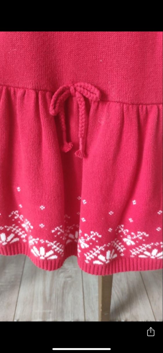 Kız Çocuk Kırmızı Triko Elbise #carters - Görsel 2