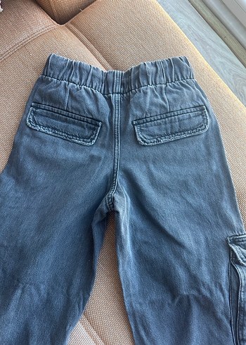 Gri kız Çocuk Bol Kesim Denim Pantolon - Görsel 6