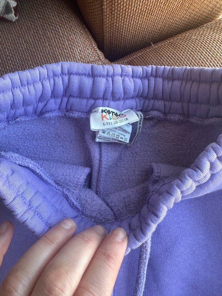 Kız çocuk Mor Rahat Kesim  Eşofman Altı - Görsel 2