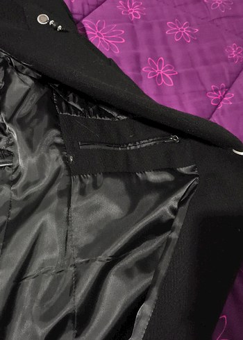 BRANGO ÖZEL BİR MARKASiyah Midi Erkek Kaban - Görsel 10