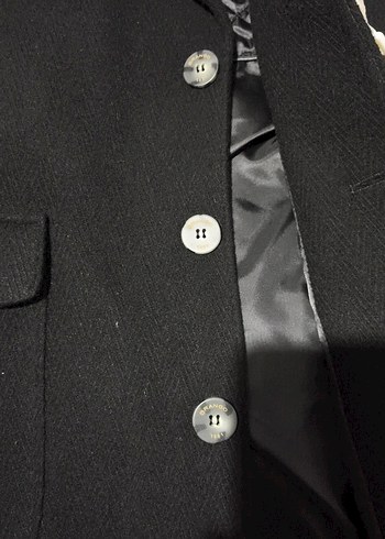 BRANGO ÖZEL BİR MARKASiyah Midi Erkek Kaban - Görsel 3