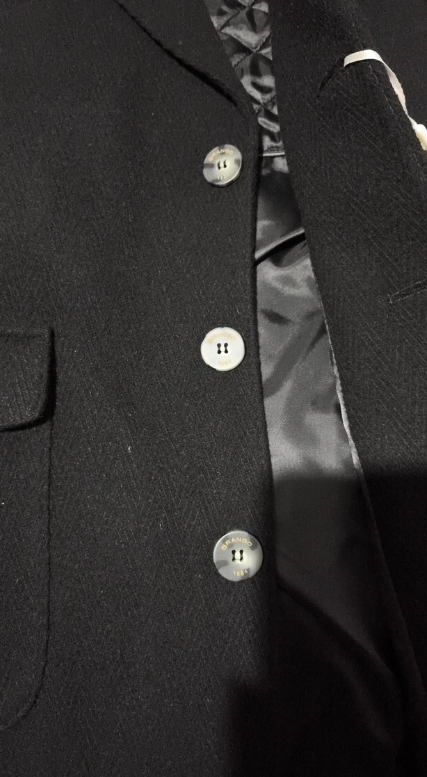 BRANGO ÖZEL BİR MARKASiyah Midi Erkek Kaban - Görsel 3