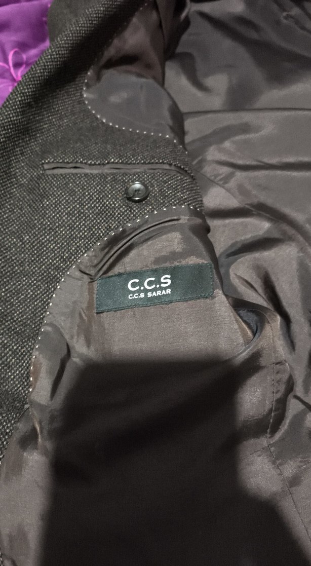 Kahverengi  Erkek Ceket, Düğmeli, Klasik Kesim - Görsel 4