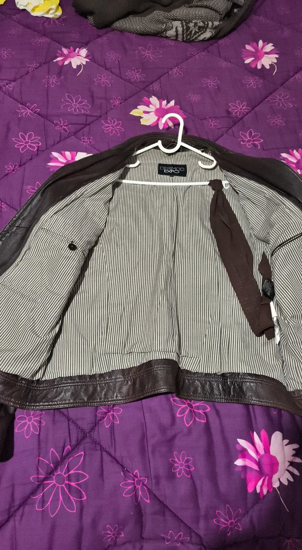 Derimod Kahverengi Biker Ceket, Fermuarlı, Normal Boy - Görsel 5