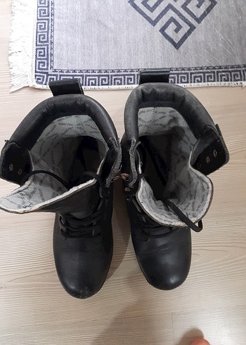 Siyah Deri asker Botu - Görsel 3