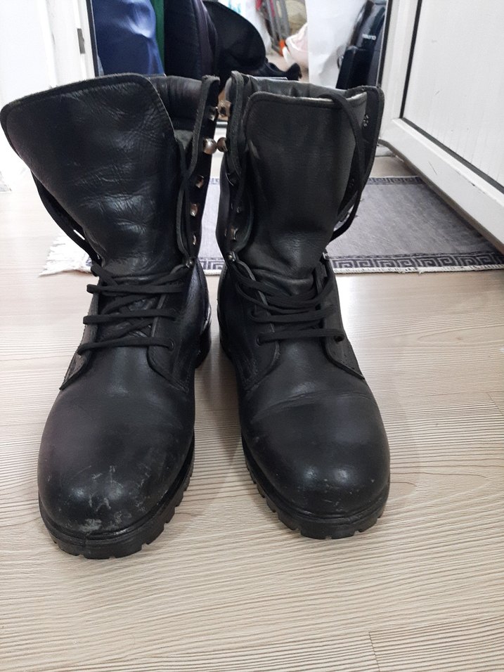 Siyah Deri asker Botu - Görsel 2