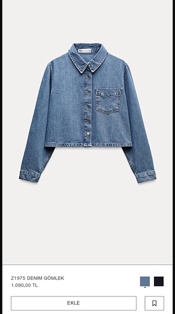 Zara ZARA MARKA DENIM GÖMLEK