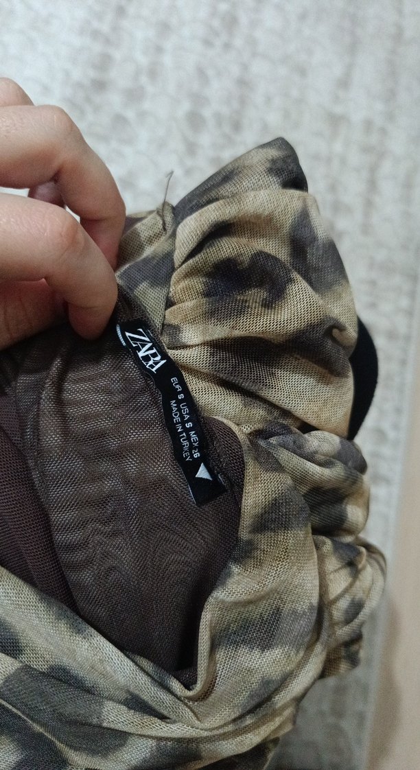 Leopar Desenli Drapeli Midi Mayo - Görsel 4