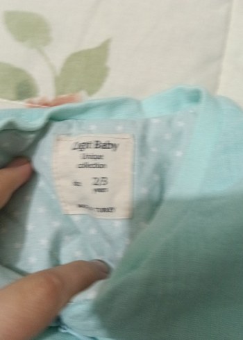 Turkuaz Bebek Tulum, Uzun Kollu, Fermuarlı - Görsel 2