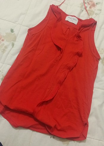 Kırmızı Parlak Halter Yaka Atlet