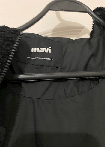 xl Beden Siyah Peluş Detaylı Midi Kışlık Kadın Mont