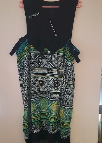 Bohem Çok Renkli Uzun Elbise - Görsel 5