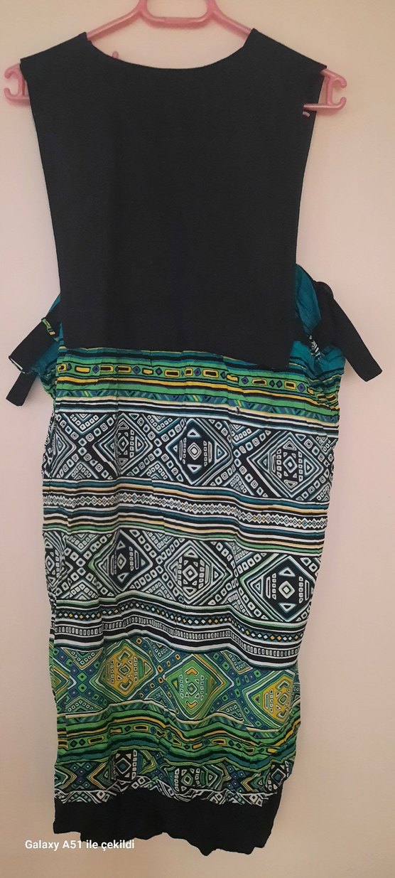 Bohem Çok Renkli Uzun Elbise - Görsel 2