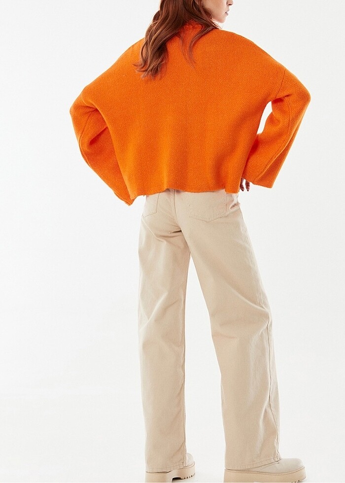 Balıkçı Yaka Örme Triko - Görsel 4