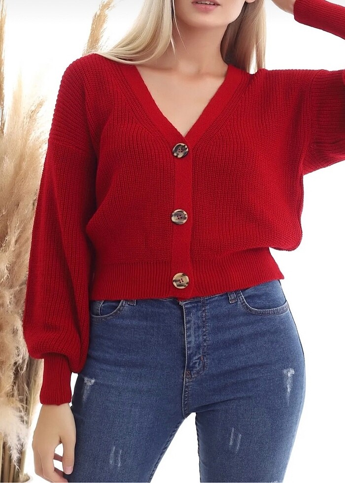 KIRMIZI CROP HIRKA - Görsel 3