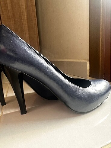 Lacivert Topuklu Ayakkabı - Görsel 7