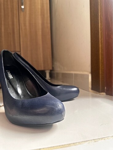 Lacivert Topuklu Ayakkabı - Görsel 9