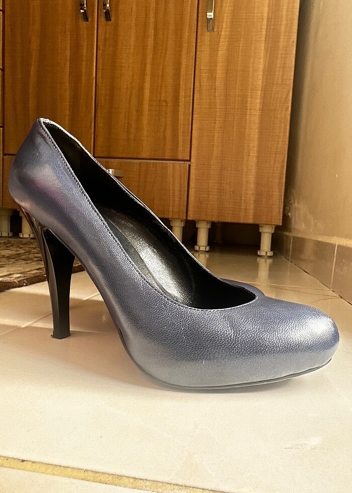 Lacivert Topuklu Ayakkabı - Görsel 2