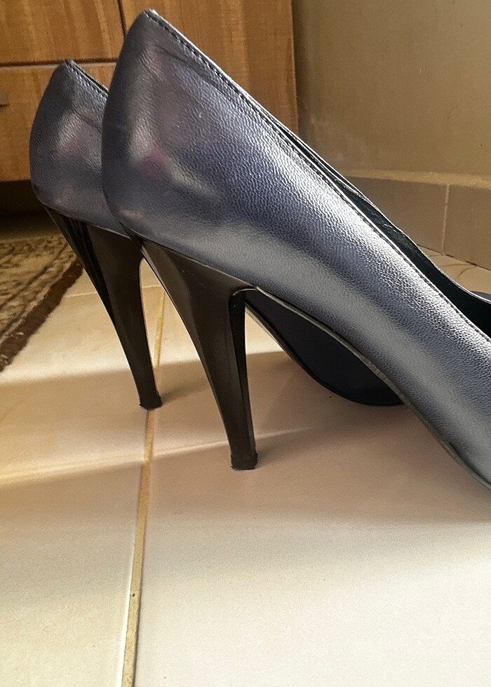 Lacivert Topuklu Ayakkabı - Görsel 4