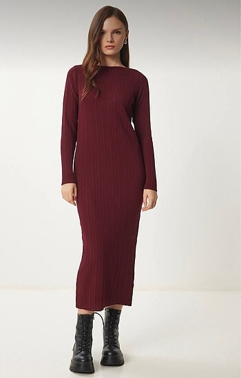 Trendyol & Milla Bordo Elbise