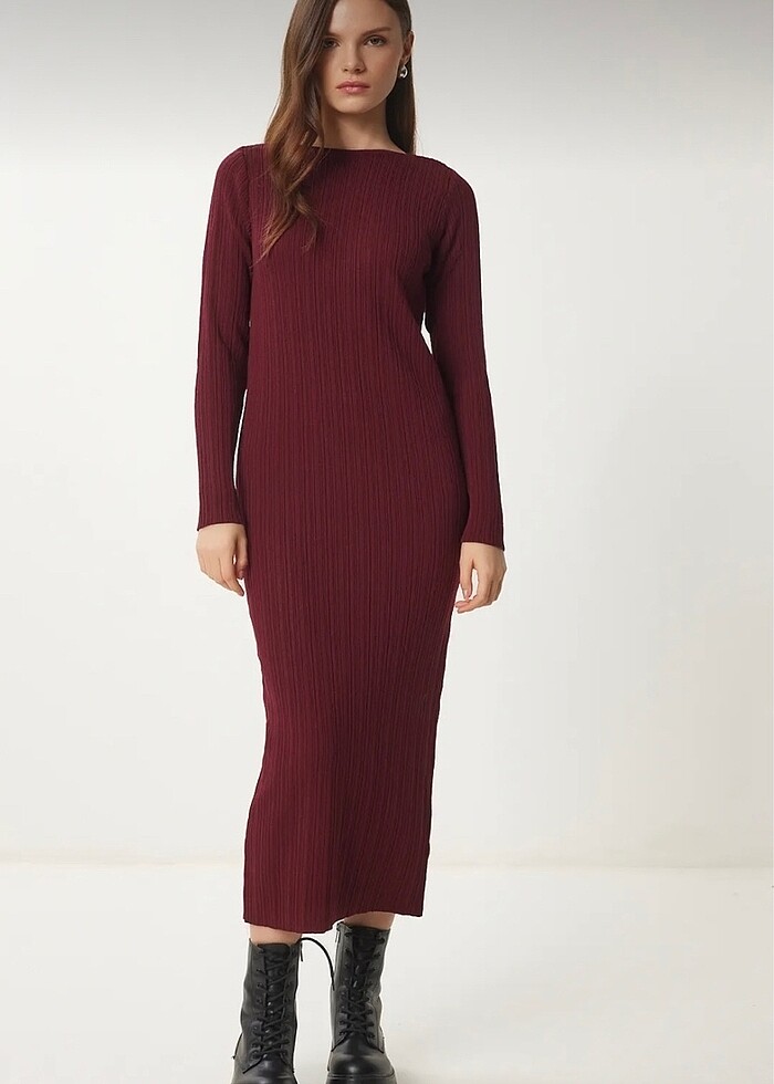 Bordo Elbise - Görsel 2