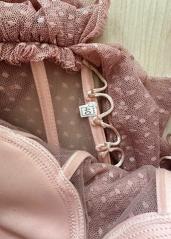 Pudra Pembe Straplez Midi Nişan Elbisesi - Görsel 4