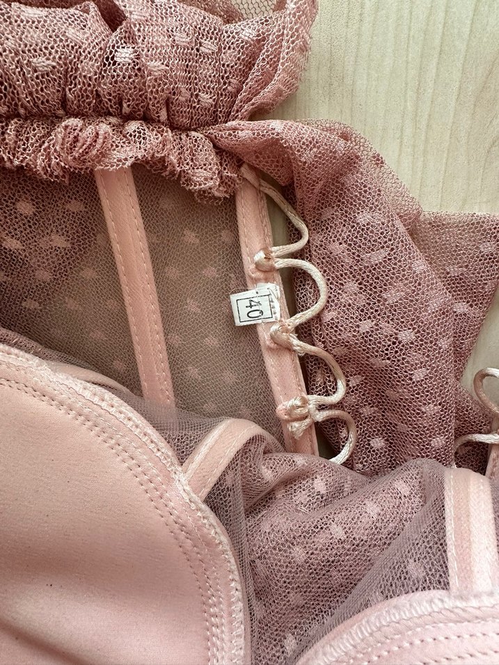 Pudra Pembe Straplez Midi Nişan Elbisesi - Görsel 4