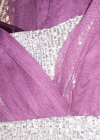 kız çocuk abiye 10 yaş elbise mor - Görsel 6