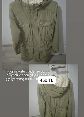 Kadın trençkotlu mont