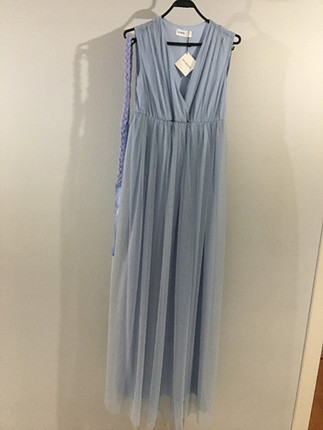 Hamile Elbisesi açık mavi LYN DEVON marka