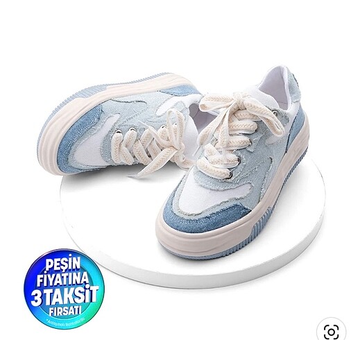 MARJİN AYAKKABI SNEAKER KETEN MAVİ KOT