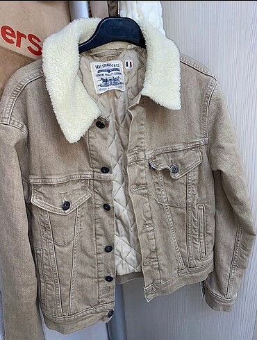 s Beden camel Renk orjinal levis kot ceket