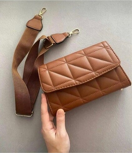 Kadın taba kolon askılı kapitone çanta