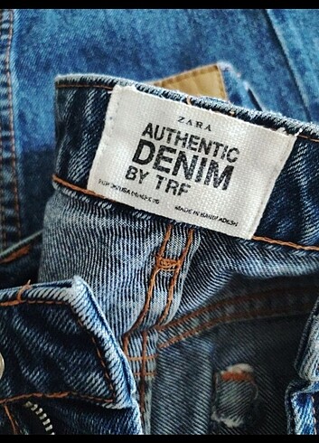s Beden Zara koyu mavi mom jean