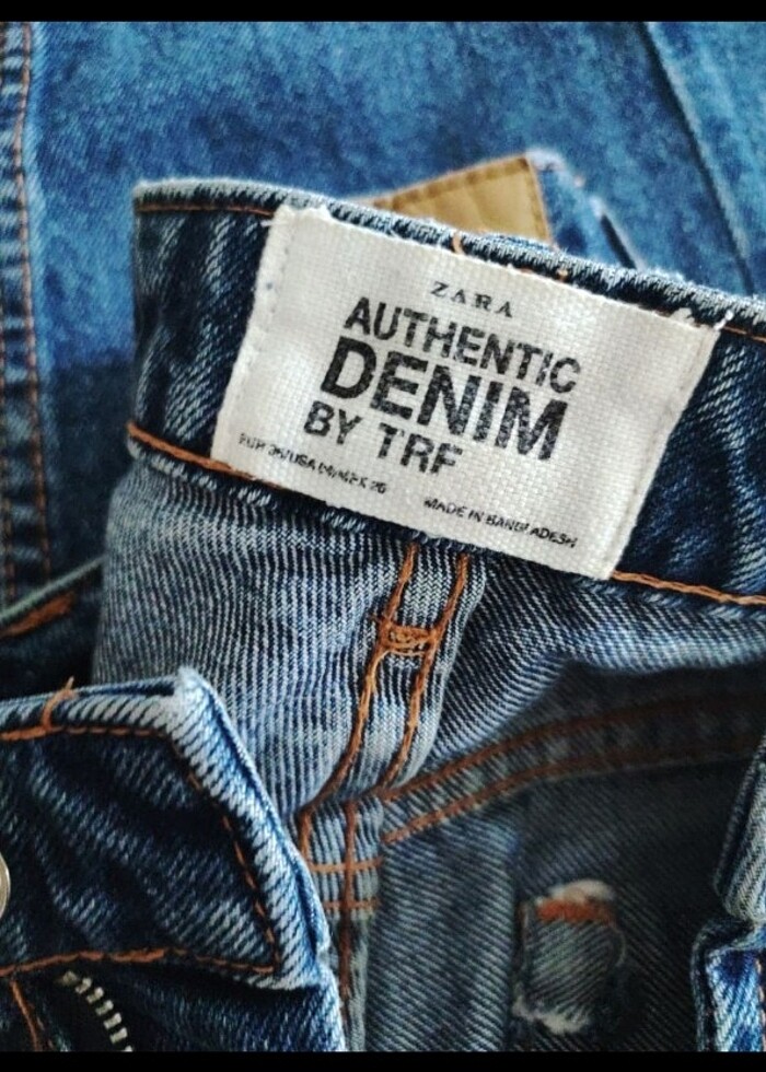 Zara koyu mavi mom jean - Görsel 3