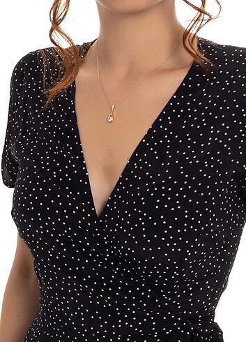 H&M H&M puantiyeli midi elbise