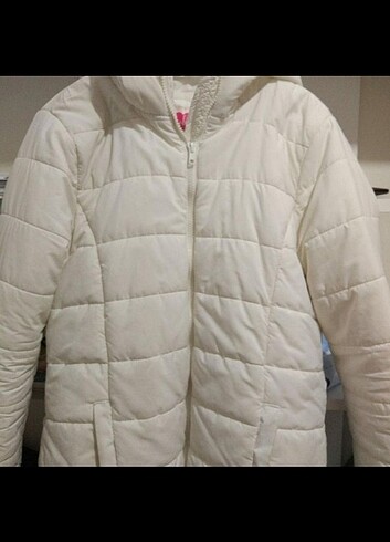l Beden beyaz Renk Beyaz şişme mont