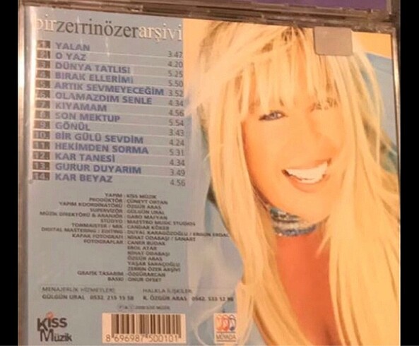 Müzik Cd - Zerrin Özer BestOf albümü - Bir Zerrin Özer Arşivi - 
