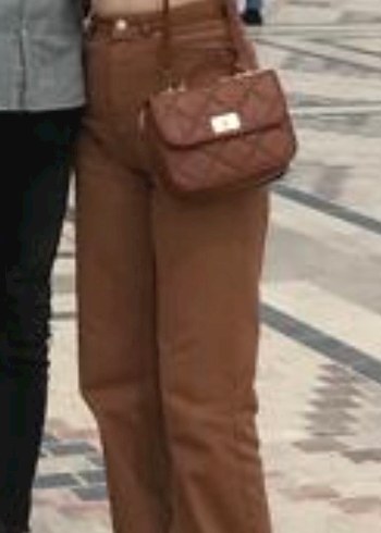 Kadın Kahverengi Wide Leg Jean - Görsel 3