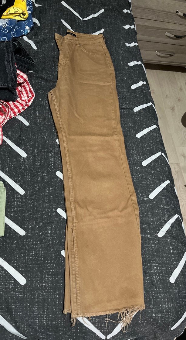 Kadın Kahverengi Wide Leg Jean - Görsel 2