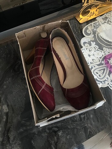 39 Beden bordo Renk Bordo topuklu ayakkabı
