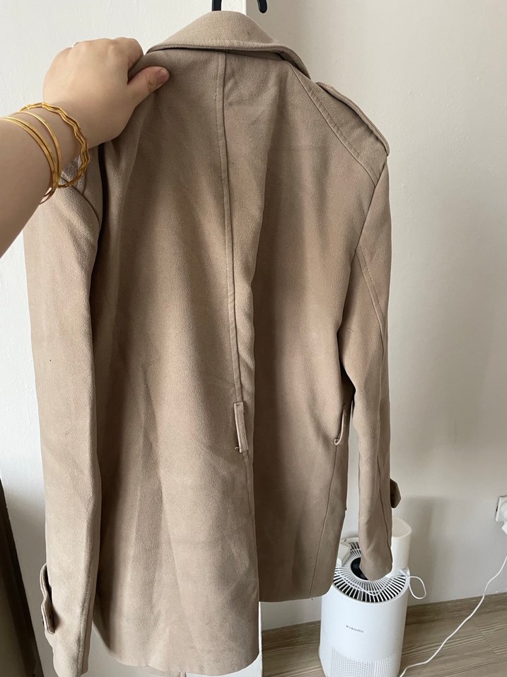 Bej erkek Trençkot - Görsel 2