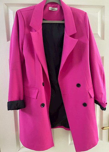 Zara Canli Fusya Blazer Ceket