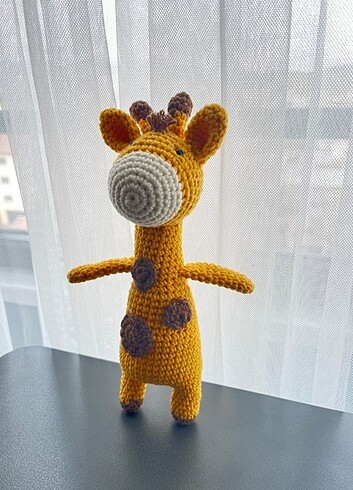  Beden sarı Renk Amigurumi El Örgüsü Zürafa