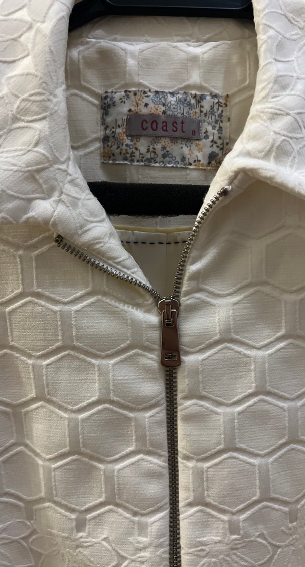 Beyaz İşlemeli Midi Kadın Kaban - Görsel 3