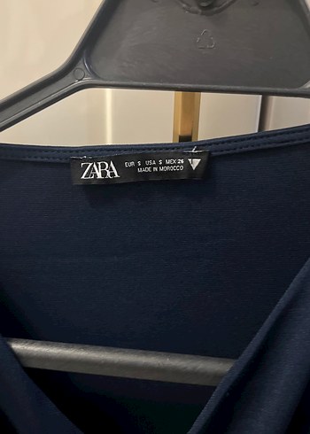 Lacivert V Yakalı Uzun Kollu Kadın Bluz - Görsel 4