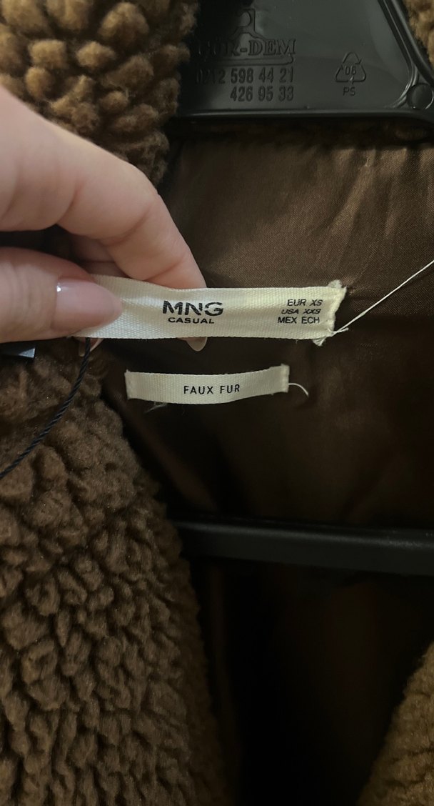 Kahverengi Peluş Kadın Midi Kaban - Görsel 3